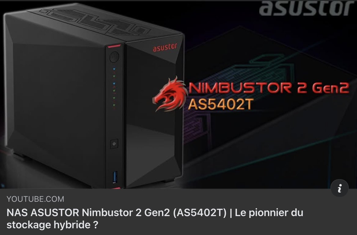 ASUSTORIncFr's tweet image. #test #NAS #ASUSTOR ASUSTOR Nimbustor 2 Gen2 (AS5402T) | Le pionnier du stockage hybride ? youtu.be/utnPznp0yQo?si…