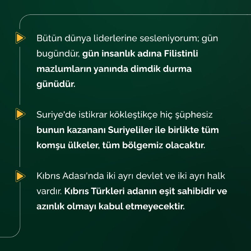 Akparti's tweet photo. Cumhurbaşkanımız Sayın Recep Tayyip Erdoğan’ın, 80. Birleşmiş Milletler Genel Kurulu’nda öne çıkan açıklamaları.