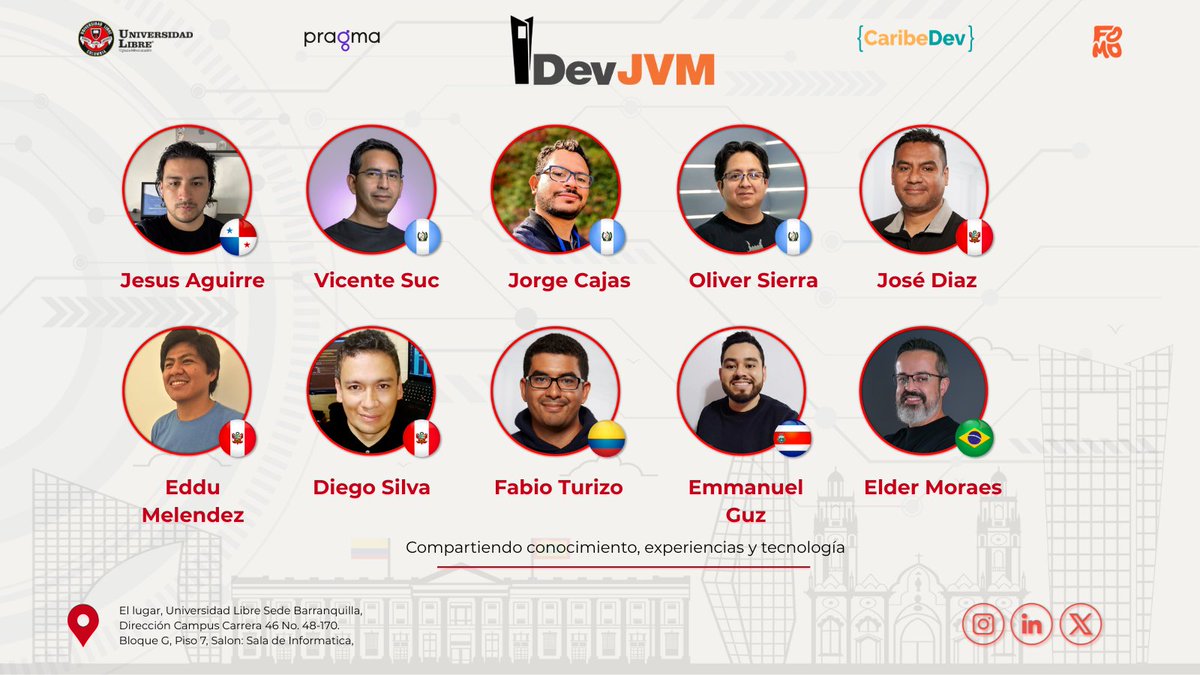 JUGBAQ's tweet image. 🚀 ¡Se viene el evento JVM más grande de Latinoamérica!
 DEVJVM Colombia 2025 🇨🇴
📅 25 de octubre – Univ. Libre Barranquilla