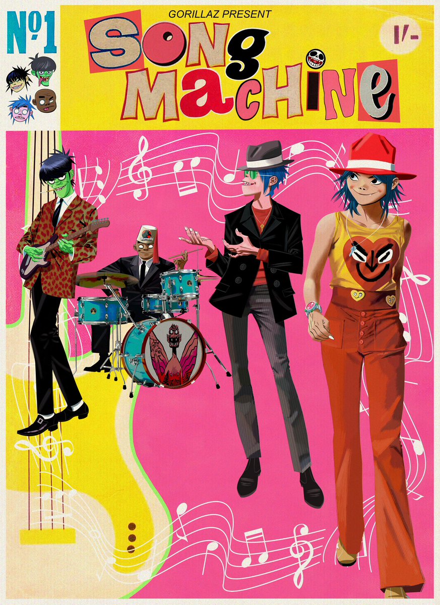 I think this is my favorite official gorillaz art like it goes so hard. #gorillaz #gtwt