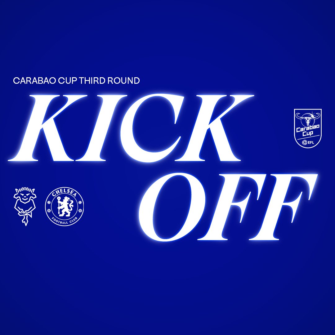 ChelseaFC's tweet photo. Come on lads! 💪

🔴 0-0 🔵 [1] #CFC | #CarabaoCup