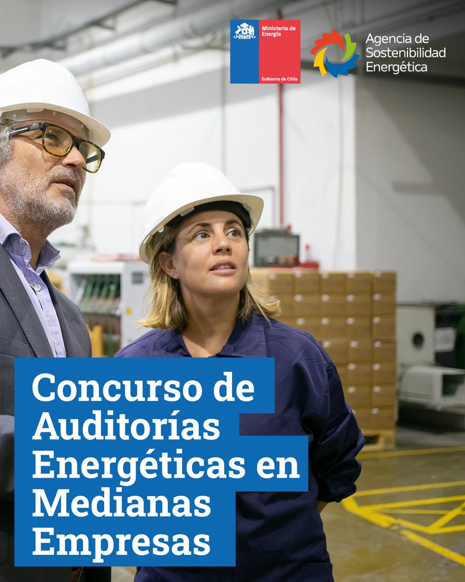 ¡Atención medianas empresas! ¿Quieren reducir costos gracias a la eficiencia energética? 💡

Postula al Concurso “Auditorías Energéticas para Medianas Empresas” y accede a un diagnóstico completo de tu consumo energético.✅ 

Todos los detalles en → bit.ly/4mpekzT