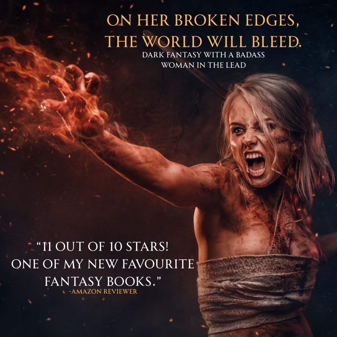 ALONG THE RAZOR'S EDGE is currently on sale in the US &amp; UK. 

So if you fancy meeting the royal bitch-queen of morally grey protagonists, now is the time.

Warning: Eskara does in fact bite!

readerlinks.com/l/2422899