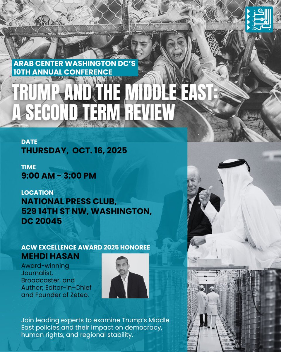 Join us for our 10th Annual Conference. For more info: arabcenterdc.org/conf25
