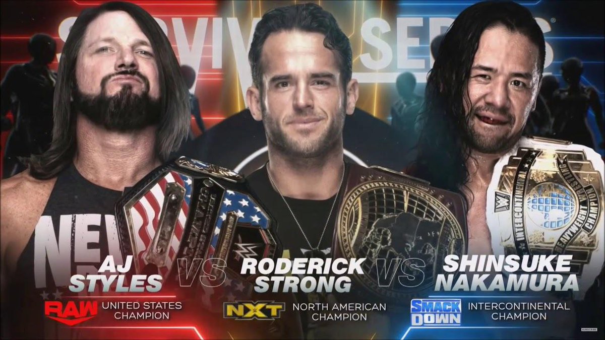 Geofwy's tweet photo. AJ Styles vs. Roderick Strong vs. Shinsuke Nakamura

WWE: Survivor Series (2019)

Rating:****.75 https://t.co/JFpwRMBrpA
