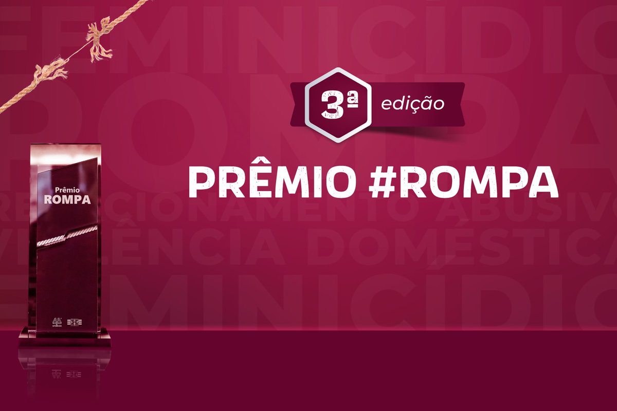TJSPoficial's tweet image. Inscreva-se para a 3ª edição do Prêmio #Rompa TJSP/Apamagis: tinyurl.com/m8b6k9yy #PrêmioRompa #TJSP #Apamagis #ViolênciadeGênero #TJSPPorPessoas #TJSPParaPessoas #RedesSociaisTJSP #SocialMedia #MídiasSociais