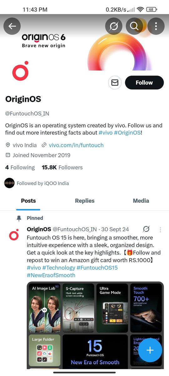 wall_of_tech's tweet photo. vivo/iQOO are ready to level up with OriginOS 6! ๐ฑ๐ฅ
Software has been their weak spot for years, but this update could finally change the narrative.
Forget: 'Great phone, but stuck with Funtouch OS.
#OriginOS6 #FuntouchOS #vivoIndia #iQOO15 https://t.co/liiXHYjtYH