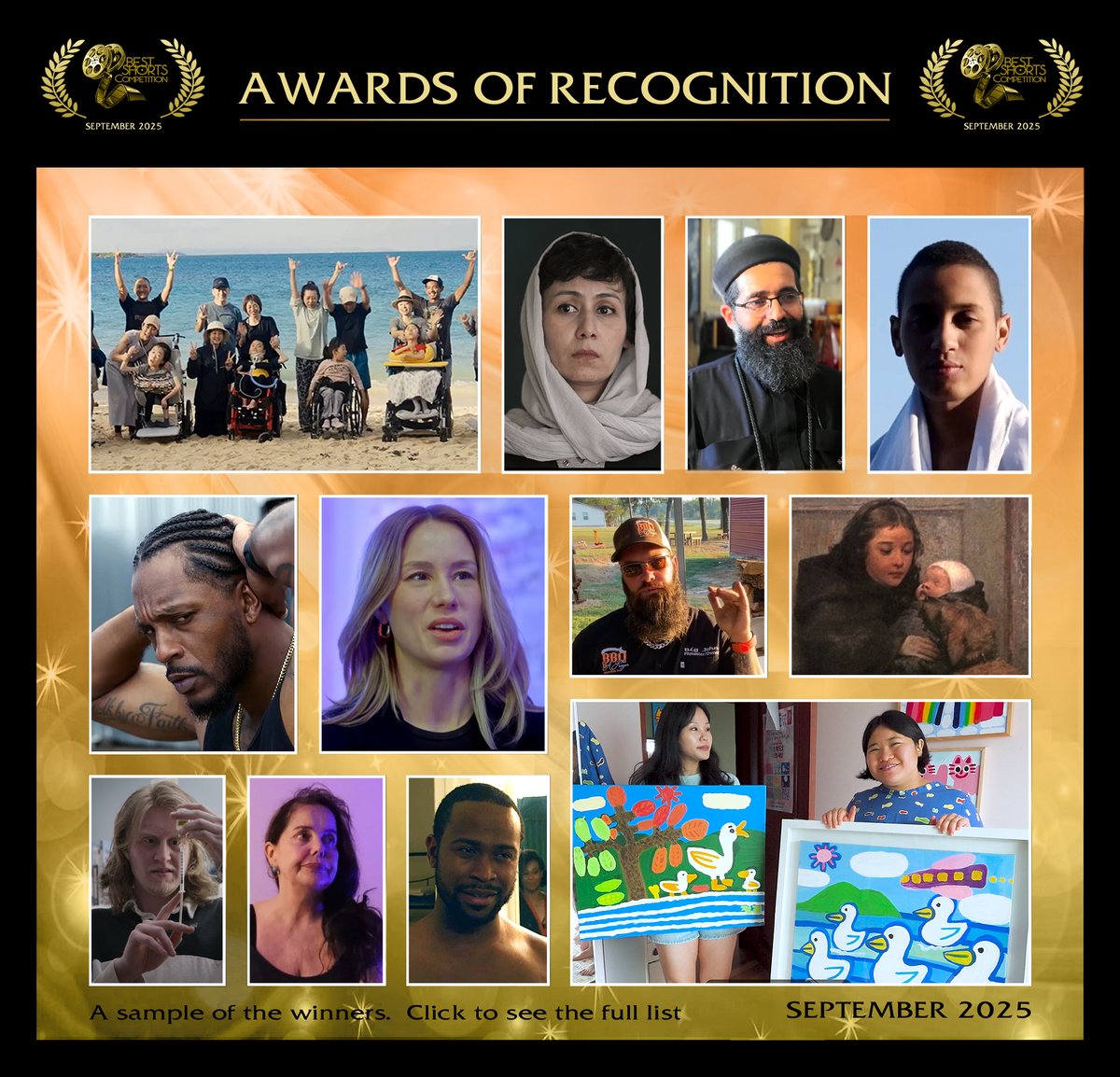 bestshorts's tweet image. Congratulations to the AWARD OF RECOGNITION winners!This honor reflects the care and commitment you bring to your work. We celebrate your accomplishment and anticipate your next endeavors. See them here:
bestshorts.net/award-of-recog…