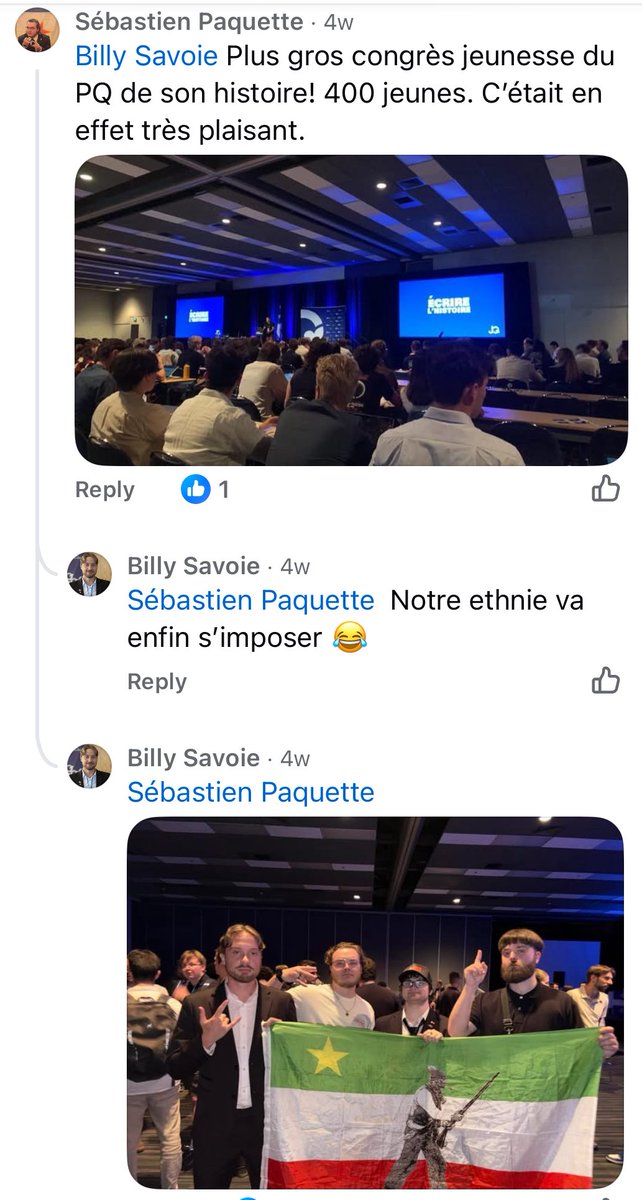Le Troupeau de petits Elon (@letroupeauqc) on Twitter photo À la manifestation de Nouvelle Alliance, il y avait un groupuscule qui incitait les gens à «chasser <a href="/ouiquebec/">OUI Québec</a>»
Sur leur logo, une Kalashnikov
Le président de ce groupuscule était au dernier congrès du <a href="/CNJPQ/">Jeunes du Parti Québécois</a>
Est-ce que le <a href="/partiquebecois/">Parti Québécois</a> va dénoncer cette violence politique? À la manifestation de Nouvelle Alliance, il y avait un groupuscule qui incitait les gens à «chasser <a href="/ouiquebec/">OUI Québec</a>»
Sur leur logo, une Kalashnikov
Le président de ce groupuscule était au dernier congrès du <a href="/CNJPQ/">Jeunes du Parti Québécois</a>
Est-ce que le <a href="/partiquebecois/">Parti Québécois</a> va dénoncer cette violence politique?
