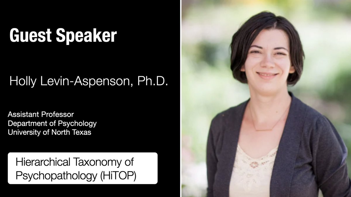 junegruber's tweet image. A shout out to @HFLA_PhD who is a truly phenomenal scholar and teacher, shared her insightful perspective on HiTOP with my @CUPsychandNeuro graduate course in psychopathology. Thank you, Holly!