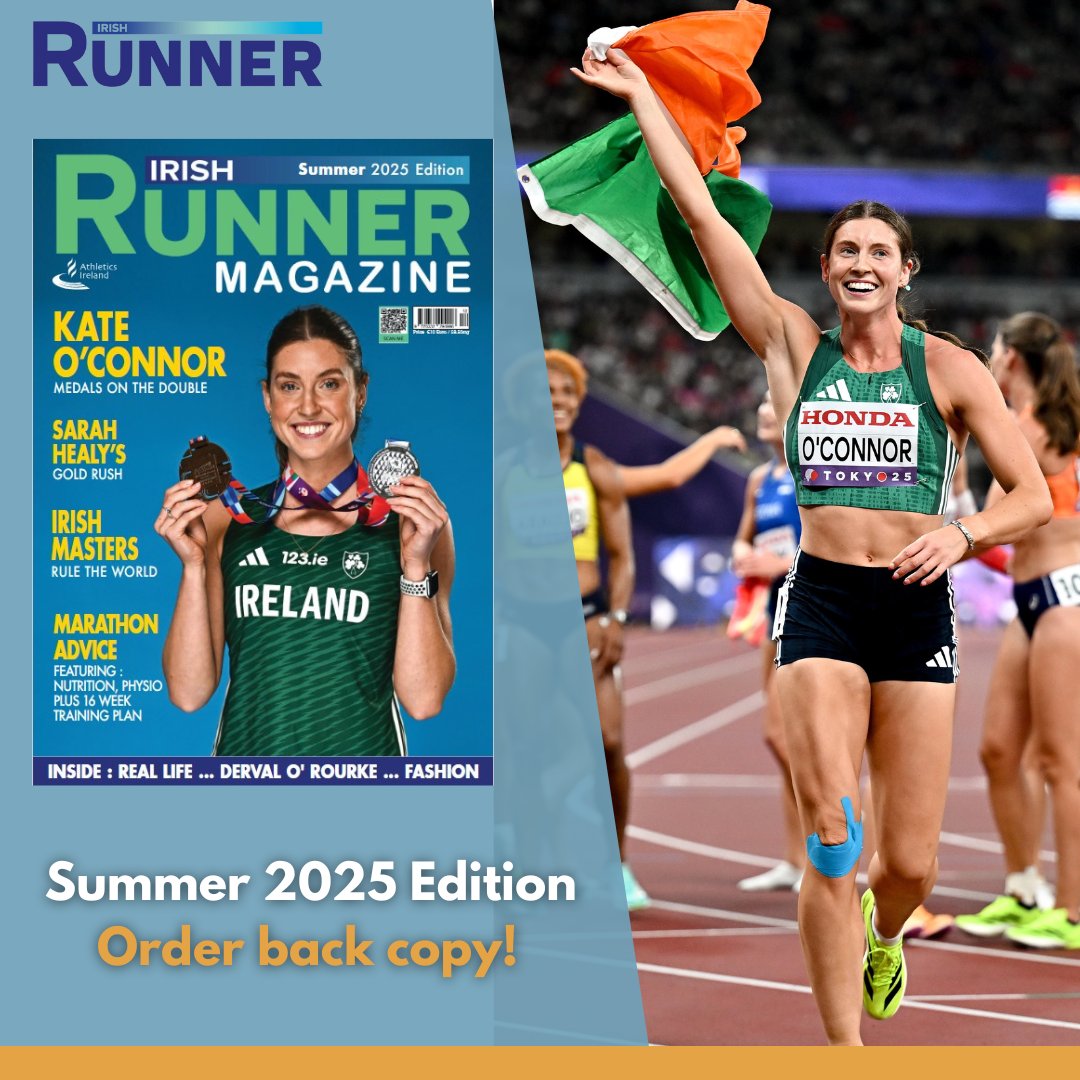 📣 𝐈𝐫𝐢𝐬𝐡 𝐑𝐮𝐧𝐧𝐞𝐫 𝐌𝐚𝐠𝐚𝐳𝐢𝐧𝐞 – 𝐒𝐮𝐦𝐦𝐞𝐫 𝐁𝐚𝐜𝐤 𝐂𝐨𝐩𝐲🤩

Given the week it's been, what better memento than a Kate O'Connor front cover edition🤩

🗓️ Order back copy below👇
🔗 tinyurl.com/43fye9nr
📸 <a href="/sportsfile/">sportsfile</a>

#IrishRunnerMagazine