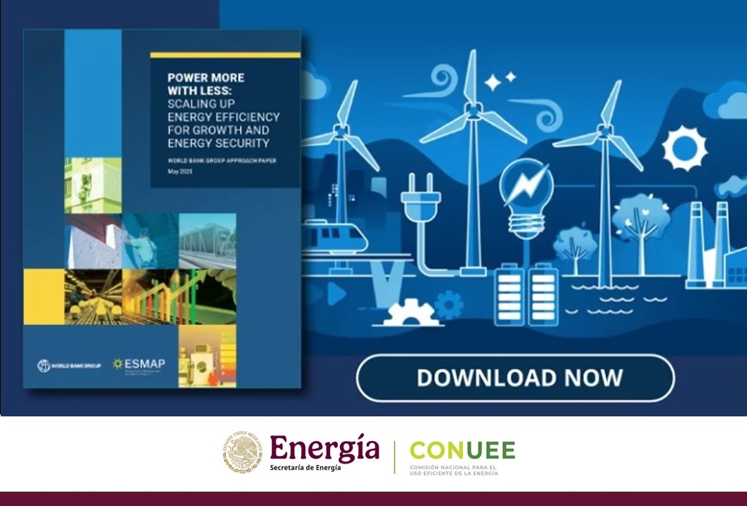 ConueeInt's tweet image. En este #MartesdeLectura 📚 nuestra recomendación es el ejemplar &quot; Power More With Less: Scaling Up Energy Efficiency for Growth and Energy Security&quot; una colaboración de @WorldBank #ESMAP
👉🖱️ worldbank.org/en/topic/energ…

#EnergyEfficiency