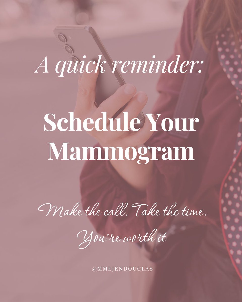 2019: My mammogram found something I couldn’t feel—tiny calcifications, just 4mm. That was my DCIS.

If I’d skipped that screening, those changes would’ve gone undetected.

Are you due for a screening mammogram? Don't miss it! 

jenniferadouglas.com/what-is-a-scre…