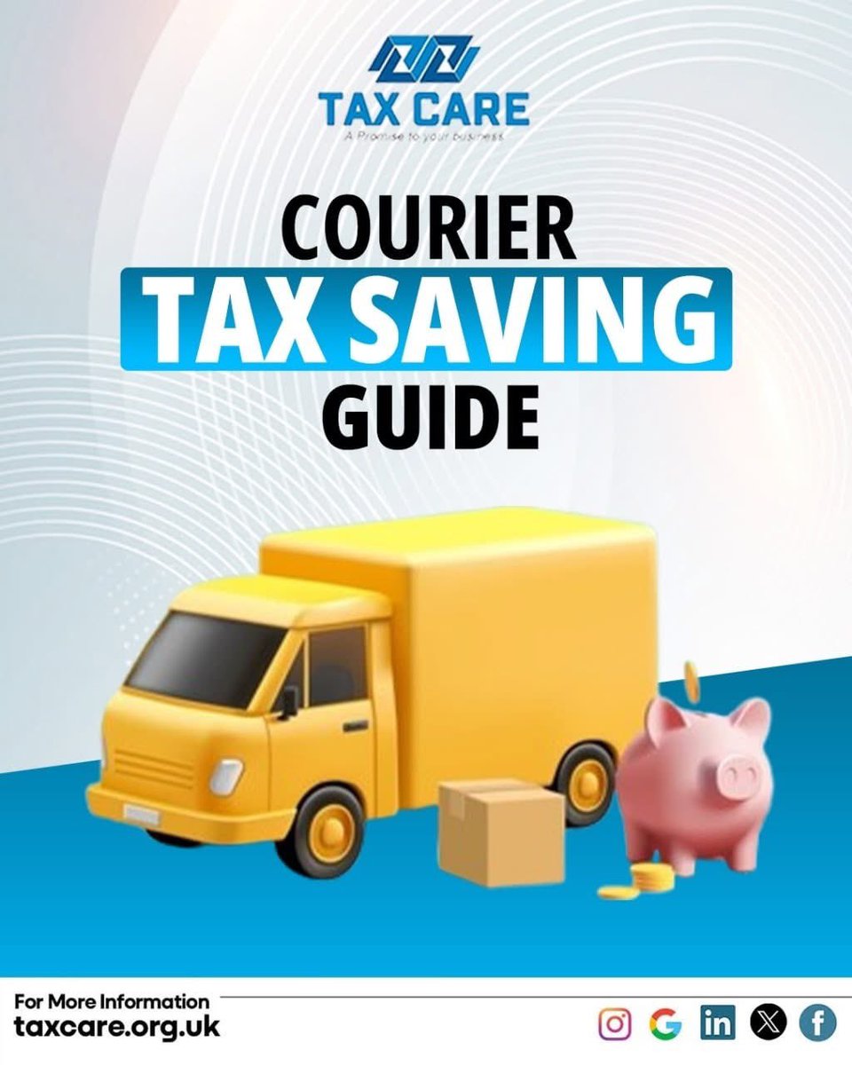 🚚💼 Our experts have designed the Courier Tax Saving Guide to help you keep more of your earnings. From expenses to mileage, we’ll show you where you can save and we’re here to support you every step of the way 💷

🌐 taxcare.org.uk/courier-tax-sa…