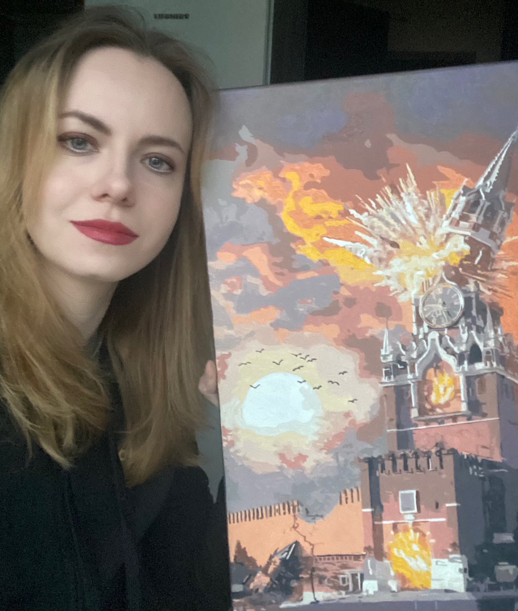 I painted this with my own hands
Each stroke holds anger
Each flame - a memory of pain.

This is not just a painting
It’s a scream
For every life stolen
For every night ruined by war.

I am from Ukraine
And I will never be silent.