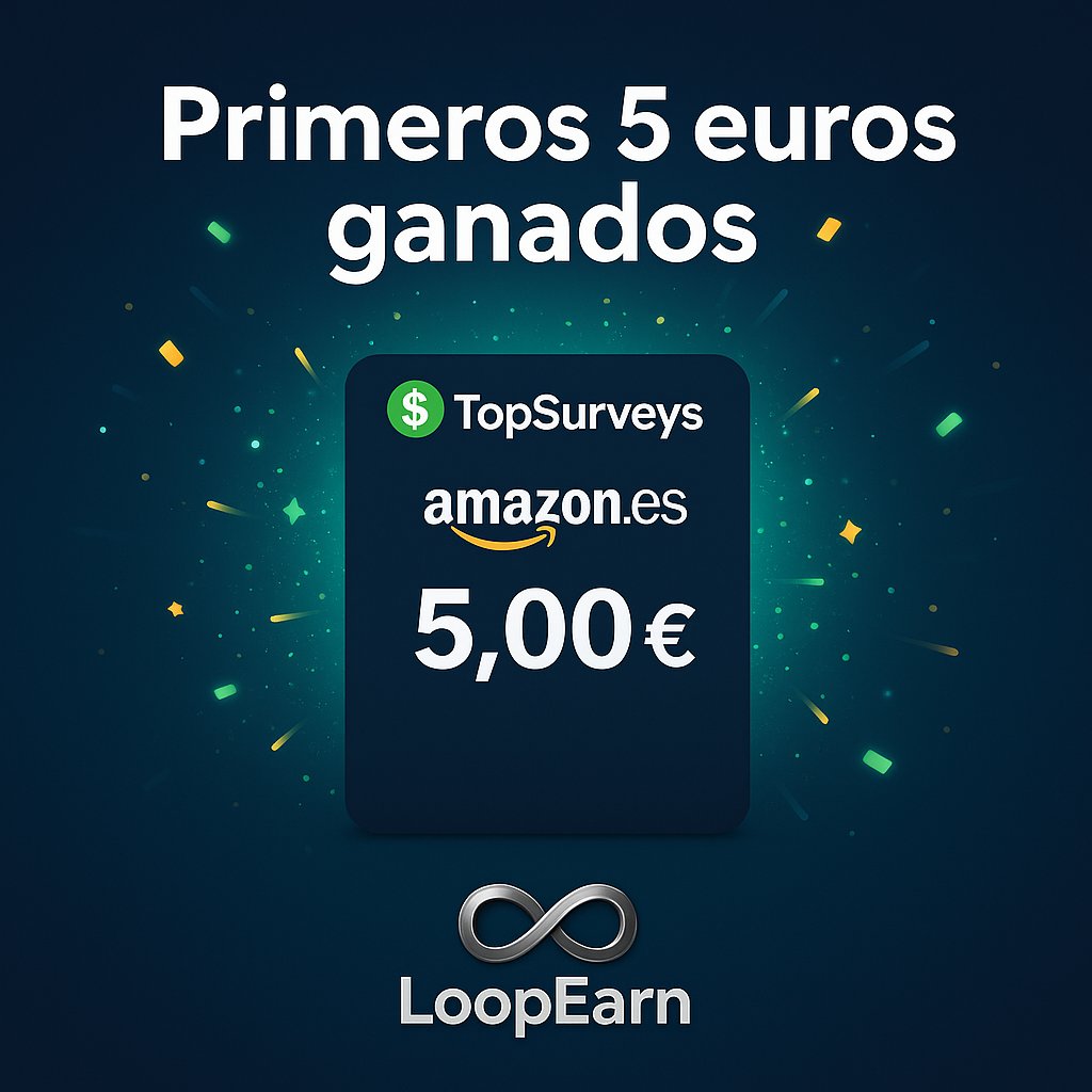 loop_earn's tweet image. 💸 Primeros 5 € conseguidos con TopSurveys
👉 Solo respondiendo encuestas
🎁 Canjeados por un cheque regalo de Amazon

Pequeños pasos, grandes comienzos 🚀

#LoopEarn And it’s just the beginning
#TopSurveys #SideHustle #IngresosPasivos #GanarDineroOnline #EncuestasPagadas