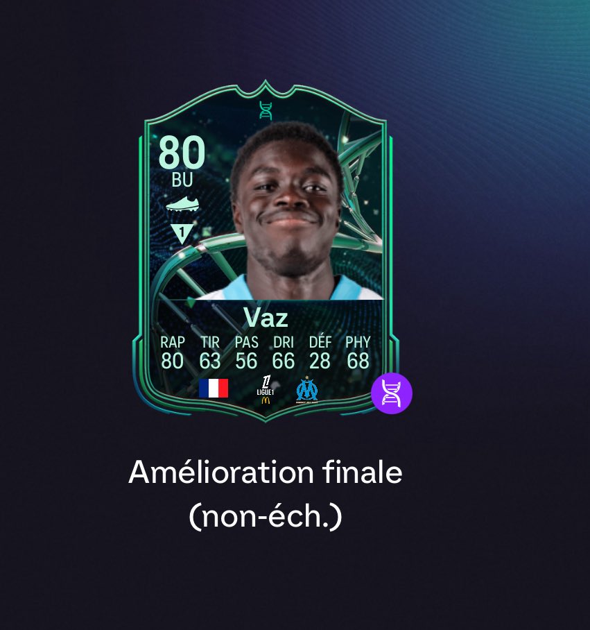 Enzozzi's tweet photo. @FansdeFUT Normal que les stats up n’apparaissent pas ? https://t.co/BXUwge4iyb