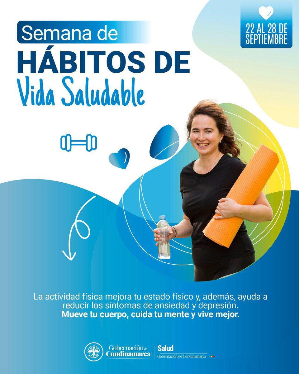 SecSaludCundi's tweet image. #HábitosDeVidaSaludable

Dedícate tiempo, hazlo por ti, por tu salud y por quienes amas. 💪🏻

#MueveTuVidaTransfórmate