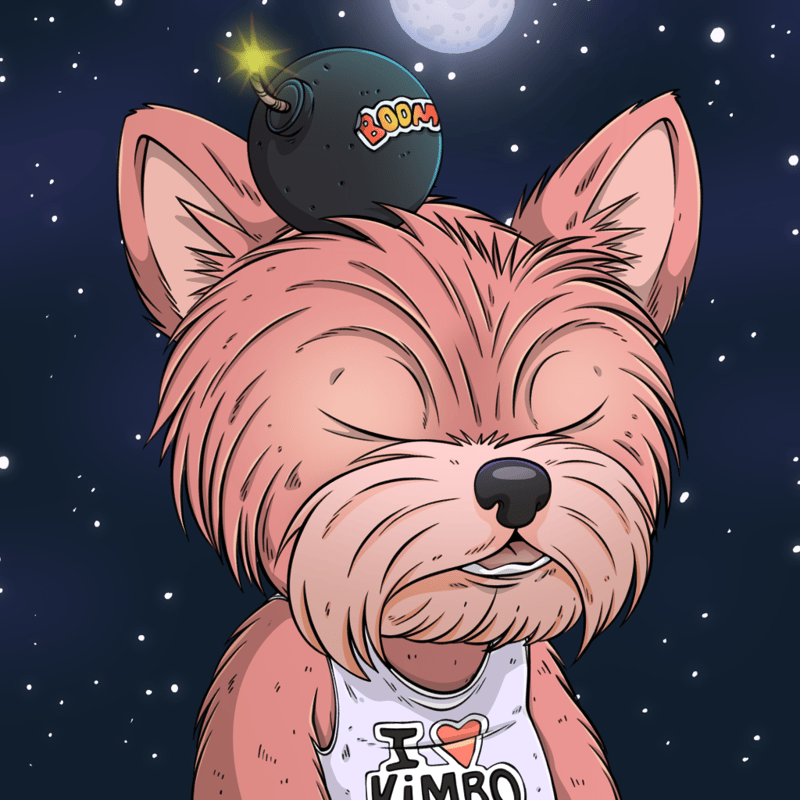 KimboAvax's tweet photo. For this weeks NFT, we have this sleeper! He's a short fused dawg. Ready to BOOM any moment!  💣🐶🔺
$KIMBO https://t.co/A4OKqybQ66