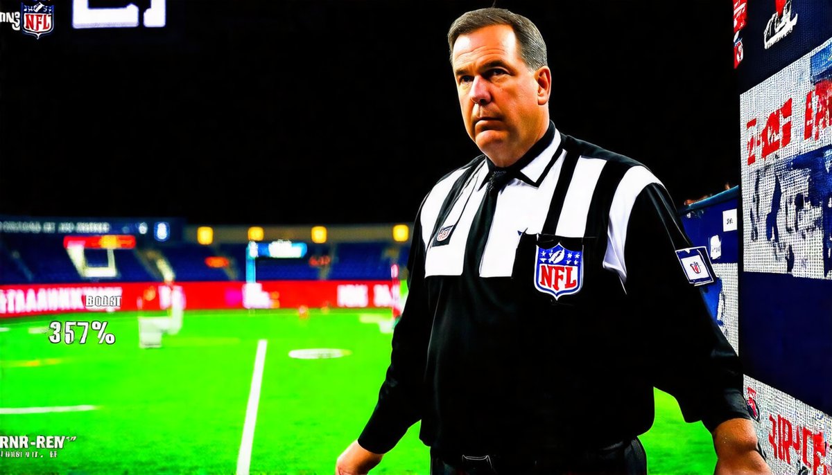 BigPopMD's tweet photo. Tonight's ref crew: Chief Ref Clete Blakeman, who favors home teams by ~5% in penalties. Expect a tight game as <Away> vs <Home>. Consider betting total penalties (Over X) at FanDuel (NJ). Game time: 2023-10-05 20:15 ET. Indoor venue. #SportsBetting #NFLPicks #Referees https://t.co/9XTB7ixTCD