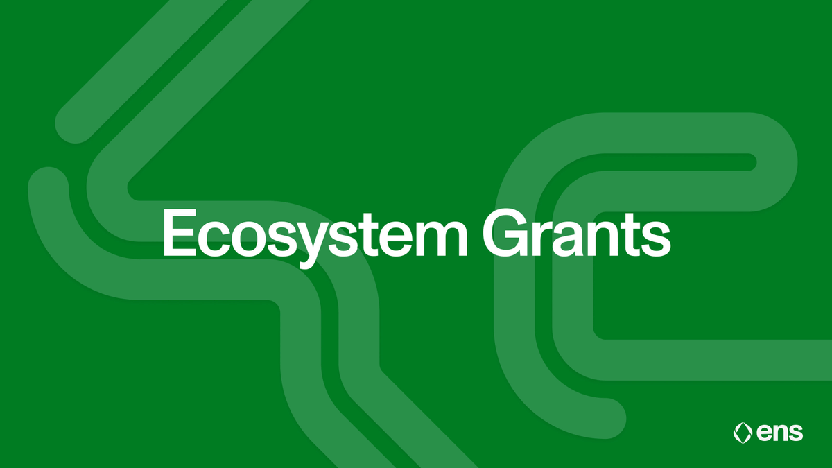ENS_DAO's tweet image. The Ecosystem Working Group has distributed grants from a 3 ETH pool to support ENS contributions:
→ zWallets @z0r0zzz
→ Atlas @stevedylandev
→ Fusion @qfranznana
→ EnRoute @0xEliBigman @Pazil24
→ Ease Wallet @mroliverpt @0xJaxkson
→ Safe ENS integration @ghostffcode