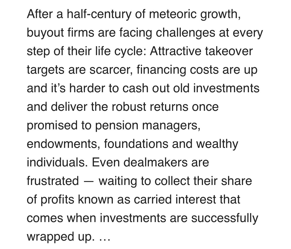 Private equity is increasingly becoming a boring business

From Matt Levine’s Money Stuff