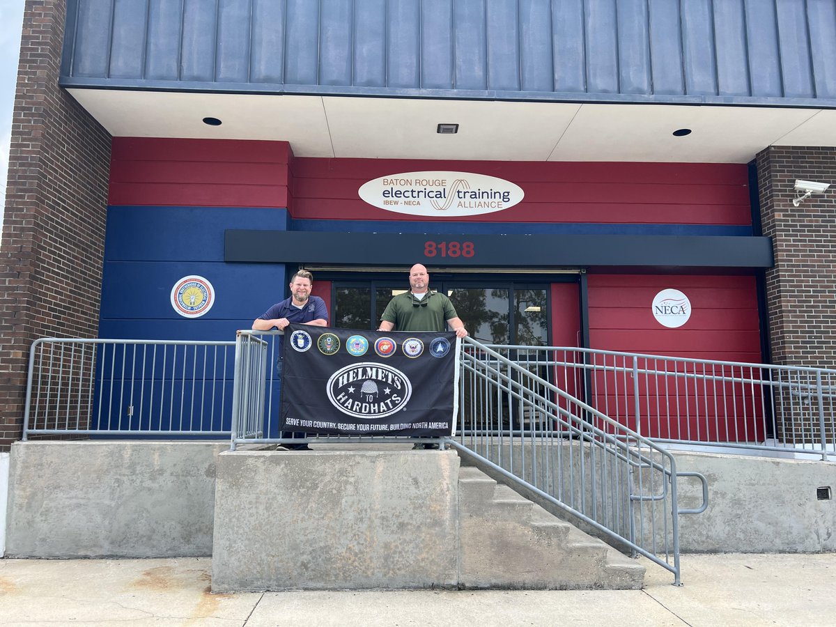HelmetsHardhats's tweet photo. #TrainingCenterTuesday Our Regional Manager, Rickey Fabra visited the IBEW Local 9995 Training Center in Baton Rouge, LA. Thank you to Training Director, Darryl McGaha & Business Manager and Marine Corps Veteran, Jason Dedon for showing Rickey around. https://t.co/v0n4cLwtPg