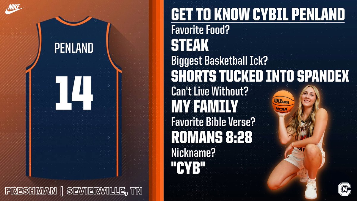 Carson-Newman WBB (@cnwbasketball) on Twitter photo Get to know our newest Lady Eagle <a href="/CybilPenland/">cybil penland</a>! 
#TalonsUp | 🦅 Get to know our newest Lady Eagle <a href="/CybilPenland/">cybil penland</a>! 
#TalonsUp | 🦅