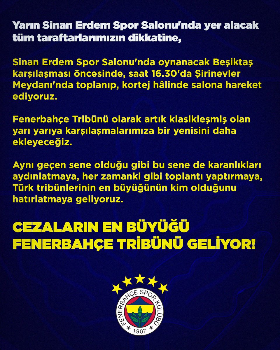 CEZALARIN EN BÜYÜĞÜ FENERBAHÇE TRİBÜNÜ GELİYOR!