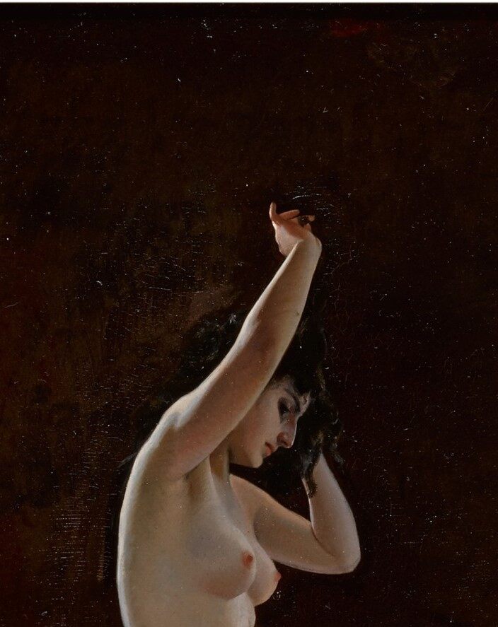 A private moment (detail), Luis Ricardo Falero (1851-1896)