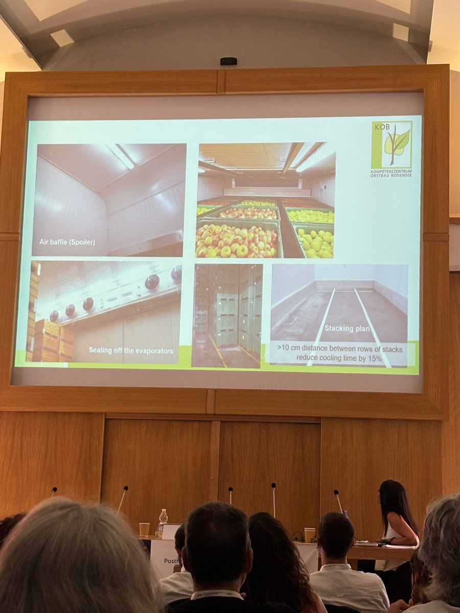 Nacherntephysi1's tweet photo. 🌍🍎 At the Postharvest Management of Mediterranean Crops & 9th Workshop GdL SOI Postraccolta, I presented on energy-saving strategies in storage without compromising fruit quality. Great teamwork with #KOB, #UFSM, #Epagri, #ATB & #IMSAS! #Postharvest #Research https://t.co/b1kkan4E5i