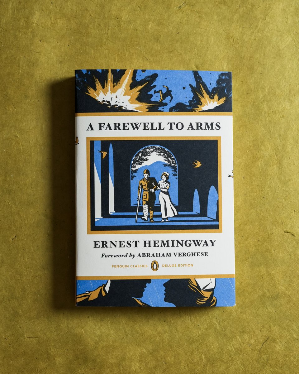 PenguinClassics's tweet image. Now available for the first time from Penguin Classics: A Farewell to Arms by Ernest Hemingway, with a new foreword by @abe_verghese, the bestselling author of The Covenant of Water and Cutting for Stone!

Start reading 👉 bit.ly/4gJjOUw