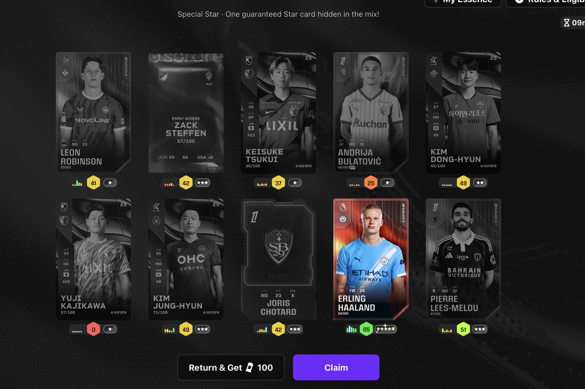 Wow, crafted Haaland!! <a href="/Sorare/">Sorare</a> by far the best craft I ever had! #Sorare #sorare26 <a href="/ErlingHaaland/">Erling Haaland</a>