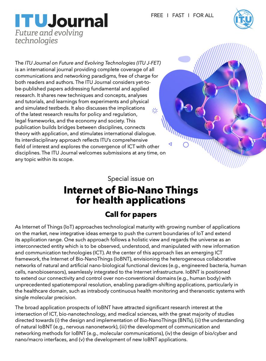 CorinneNokel's tweet image. Internet of Bio-Nano Things #BioCyberInterface 
for Healthcare Applications

Continuous Intra-Body Monitoring 

itu.int/en/journal/j-f…
