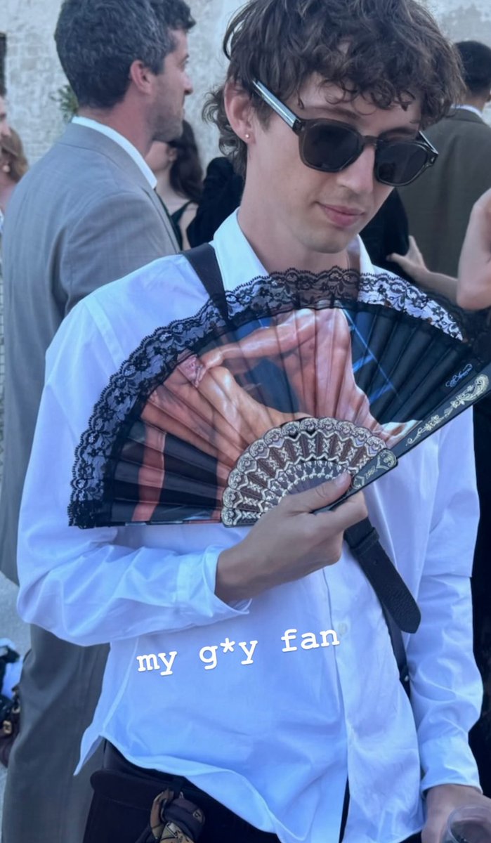 Troye in Sicily for Charli &amp; George Daniel’s wedding 🖤
