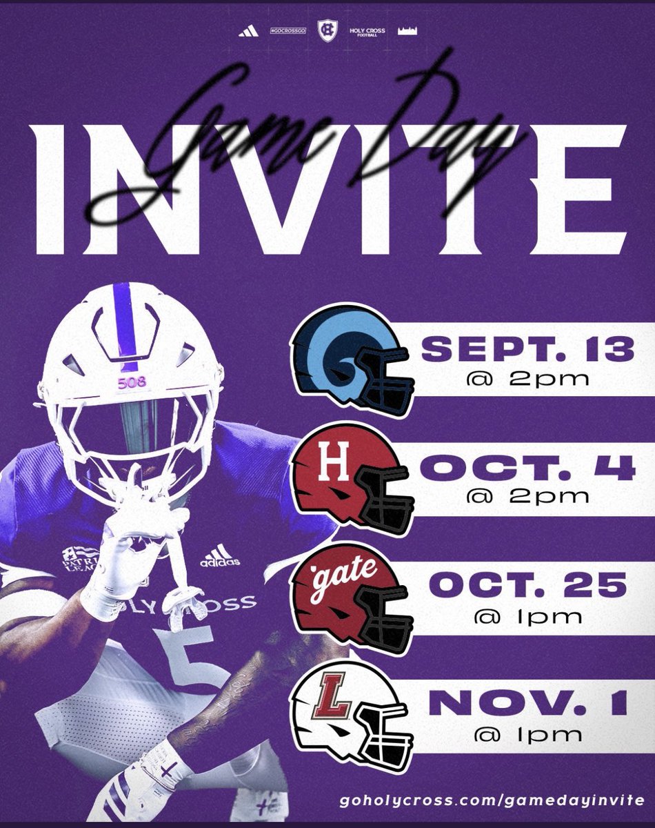 Thank you <a href="/colempino/">nicole pino</a> and <a href="/HCrossFB/">Holy Cross Football</a> for the game day invite!! Looking forward to being on campus soon. <a href="/GoHolyCross/">Holy Cross Athletics</a>  <a href="/CRHFootball/">Choate Rosemary Hall Football 🐗</a>