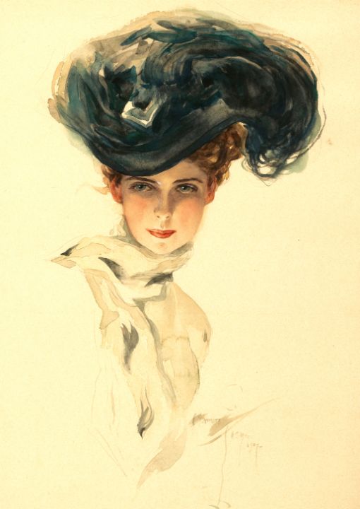 ArtCollectionLP's tweet image. Art of the Day! &quot;Fisher Girl, Harrison Fisher&quot;. Buy at: ArtPal.com/artcollectionl…