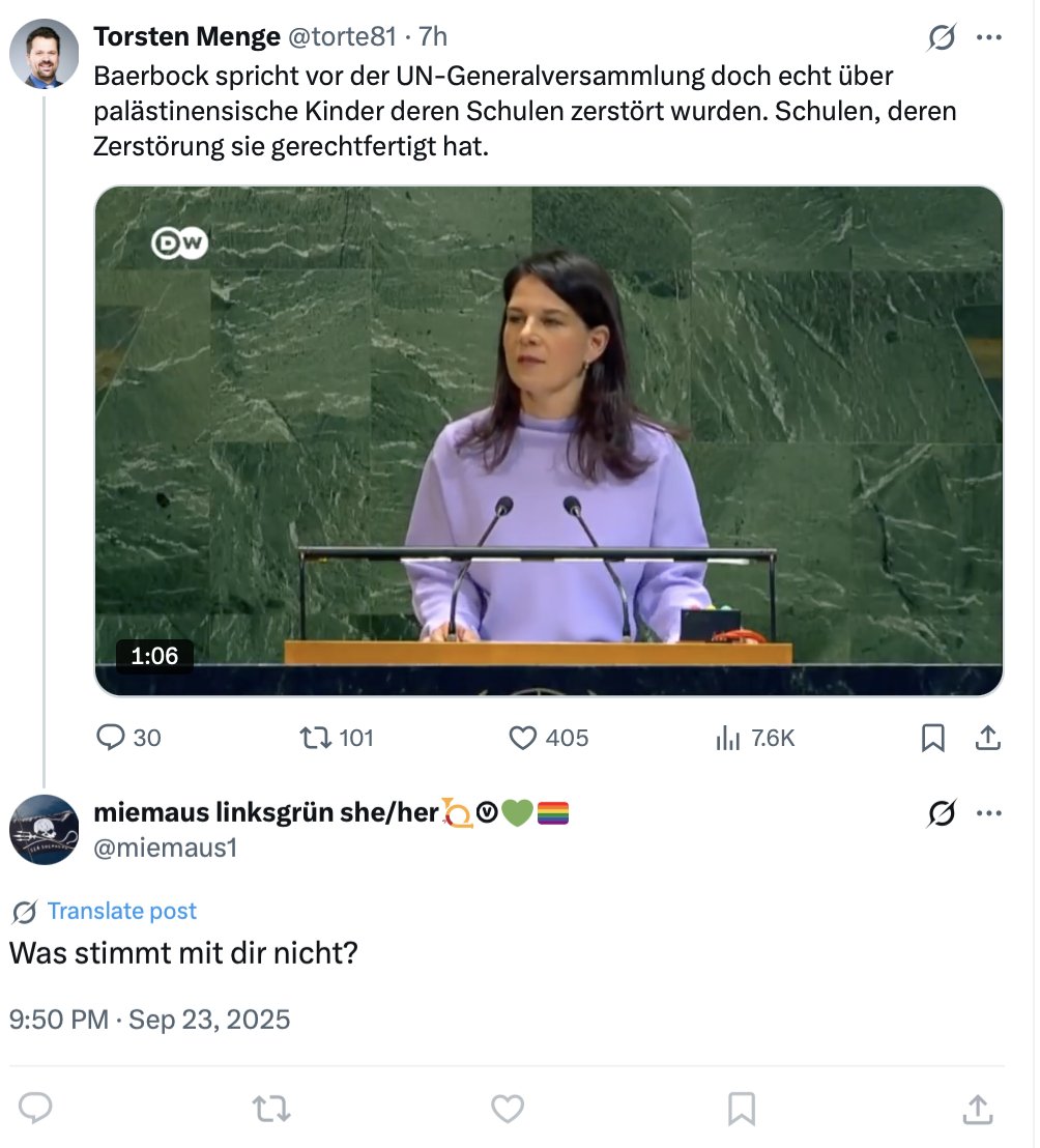 Mitglieder der Grünen wollen es nicht wahrhaben, dass sie einen Völkermord aktiv unterstützt haben. 
Was stimmt mit *mir* nicht?