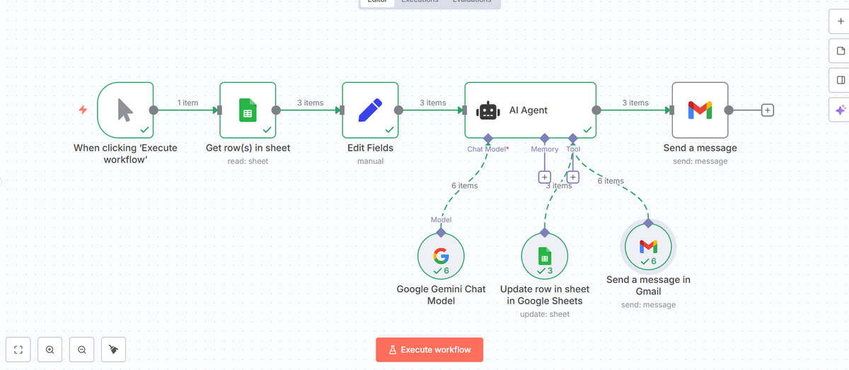 jayatispamss's tweet photo. 🚀 Built an AI-powered email automation with n8n + Gemini!

✅ Emails sent from Google Sheets
✅ Status auto-updates
✅ Confirmation email received 
#AI #Automation #n8n #GoogleSheets https://t.co/GRVCjCLt5o