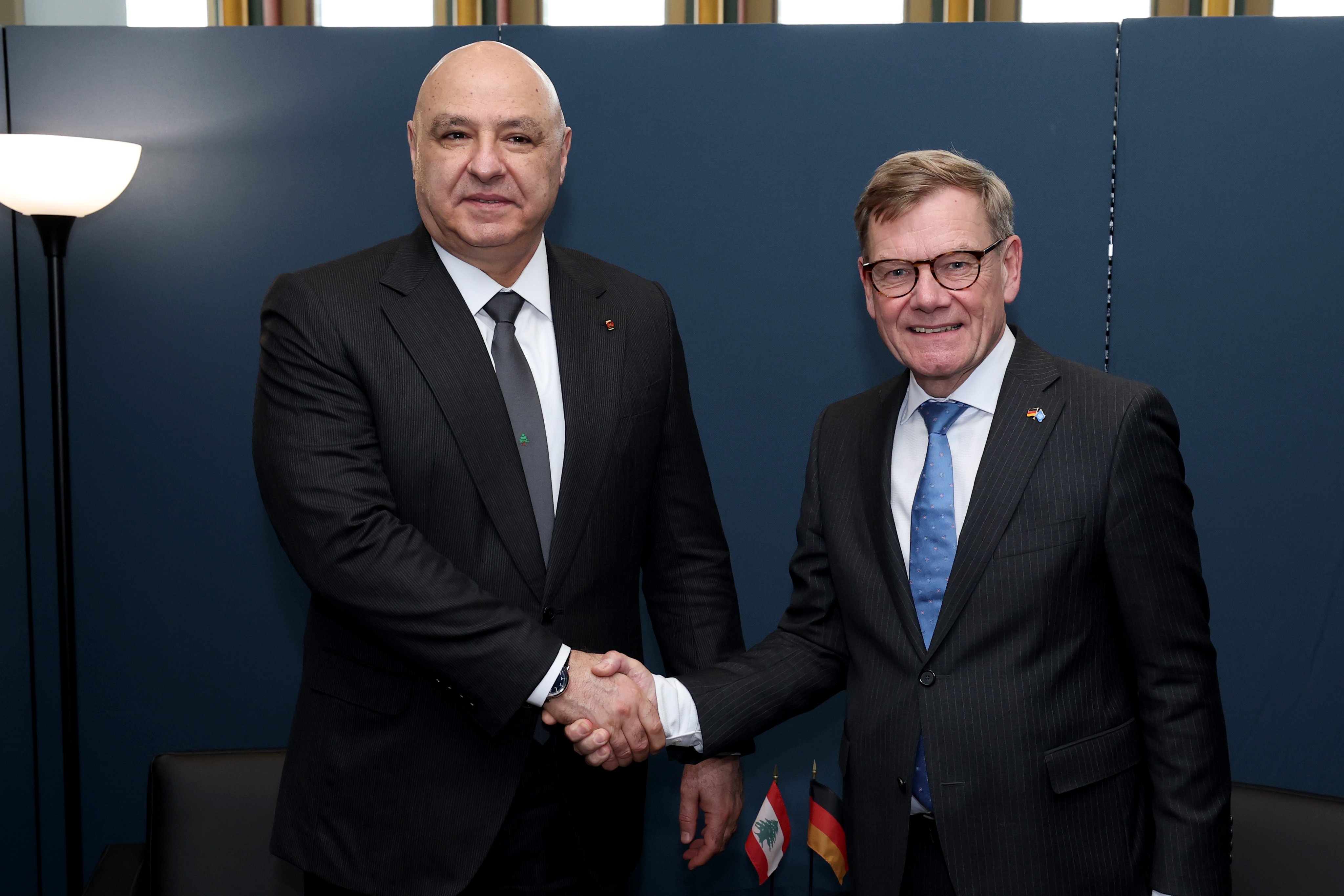 لقاء عون ووزير خارجية ألمانيا (الرئاسة اللبنانية في إكس). 