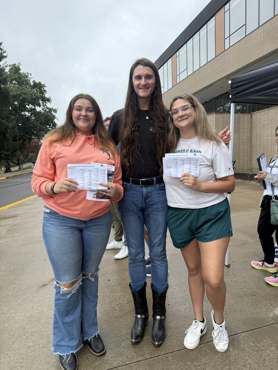 Registered Slippery Rock University students to vote! 

+2 in Pennsylvania