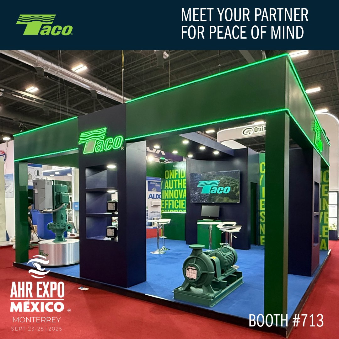 TacoComfort's tweet image. 🌎✨ @ahrexpomexico  2025 kicks off today at 2 PM CST!

We’re ready to welcome you at booth #713 in @cintermexmty , Monterrey, Mexico.

Our booth is set, our team is here, and we can’t wait to connect. Stop by, explore, and experience Taco in
#AHRMexico

#WaterDrivenSolutions