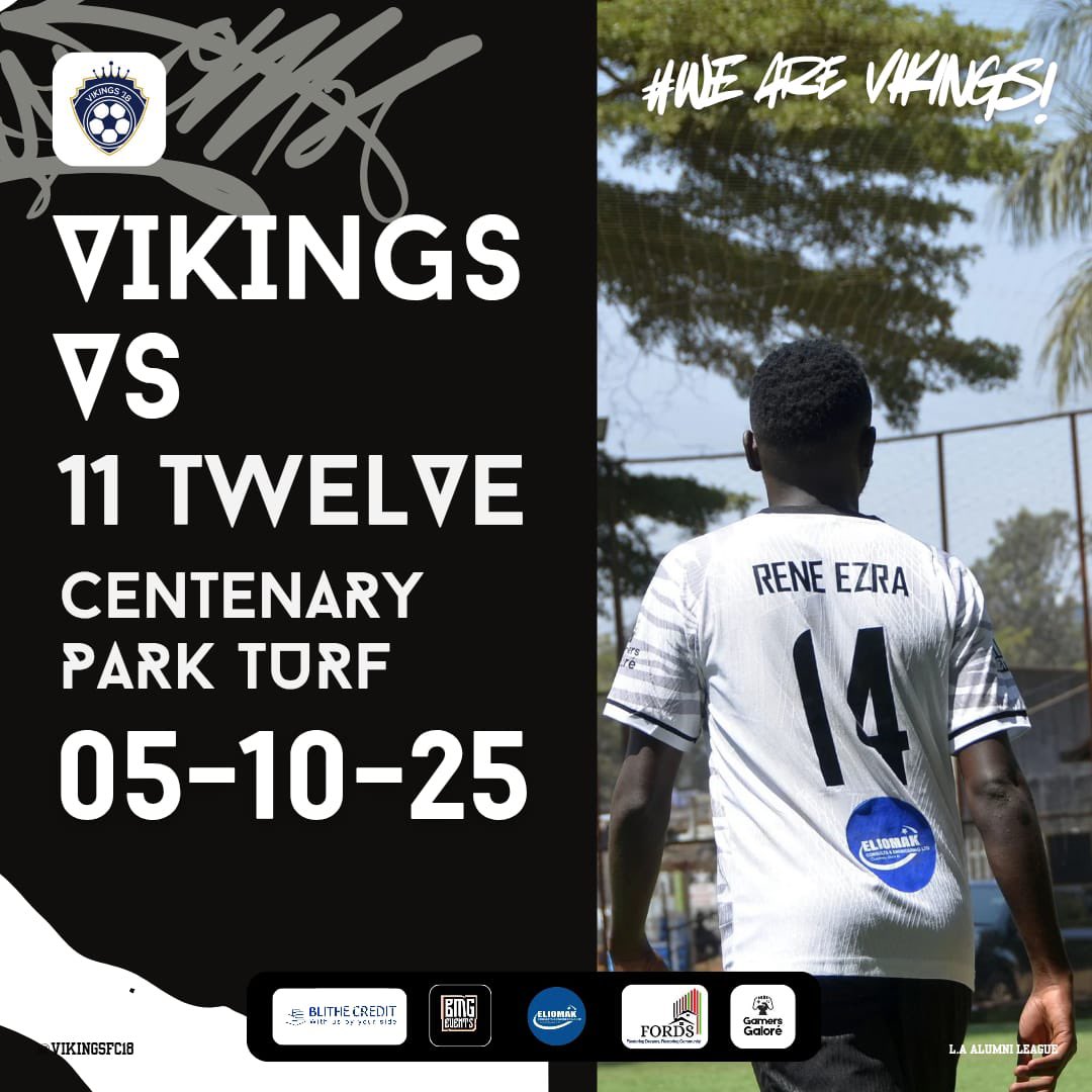 Vikingsfc18's tweet photo. We are backkk! 😁
The wait is finally over ! 🎲
On the 5th October 2025, our beloved Vikings takes on the in-form rejuvenated 11 Twelve fc in what promises to be an electrifying encounter at Centenary Park.
#WeAreVikings⚒️🛡️
#Matchday7 
#Laal5 https://t.co/ObsJNY6yO3
