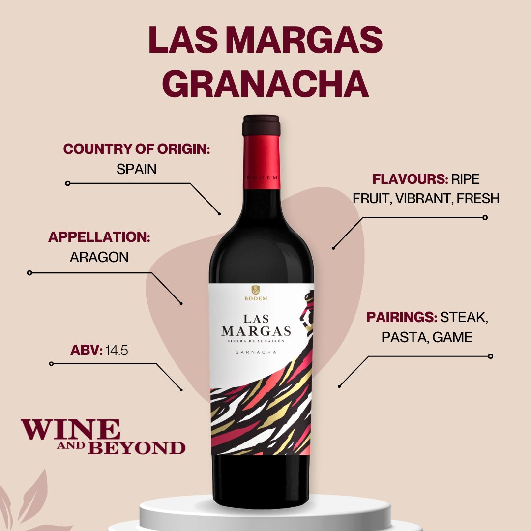 From Spain’s Aragon region, Las Margas Garnacha is full of ripe fruit, freshness, and soft complexity for any meal. 🍷🇪🇸