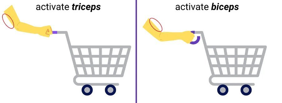 Şu market arabasının tutmacını değiştirdiler, satışlar yüzde 33 fırladı

Triceps ve biceps kaslarıyla ilgili. Biri itme, diğeri çekme kası. Sevmediğiniz birini itersiniz yada yumruk atarsınız. Bunlar itme eylemidir. Ama birine sarılmak? Bu çekme eylemidir

Yani market arabasını