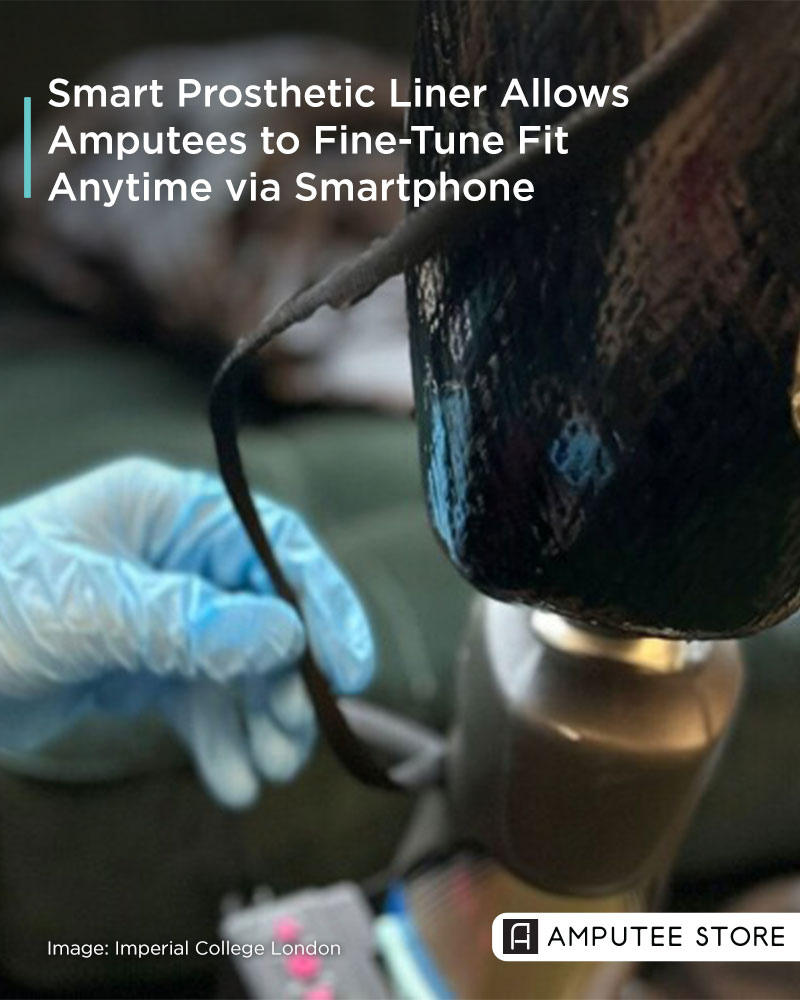 amputeestore's tweet image. Meet Roliner, a smart prosthetic liner that allows users to adjust fit in real-time through a smartphone app. Researchers aim to launch the liner commercially in the UK by the end of 2025. zurl.co/FsWPP  #smartprosthetics #amputeelife