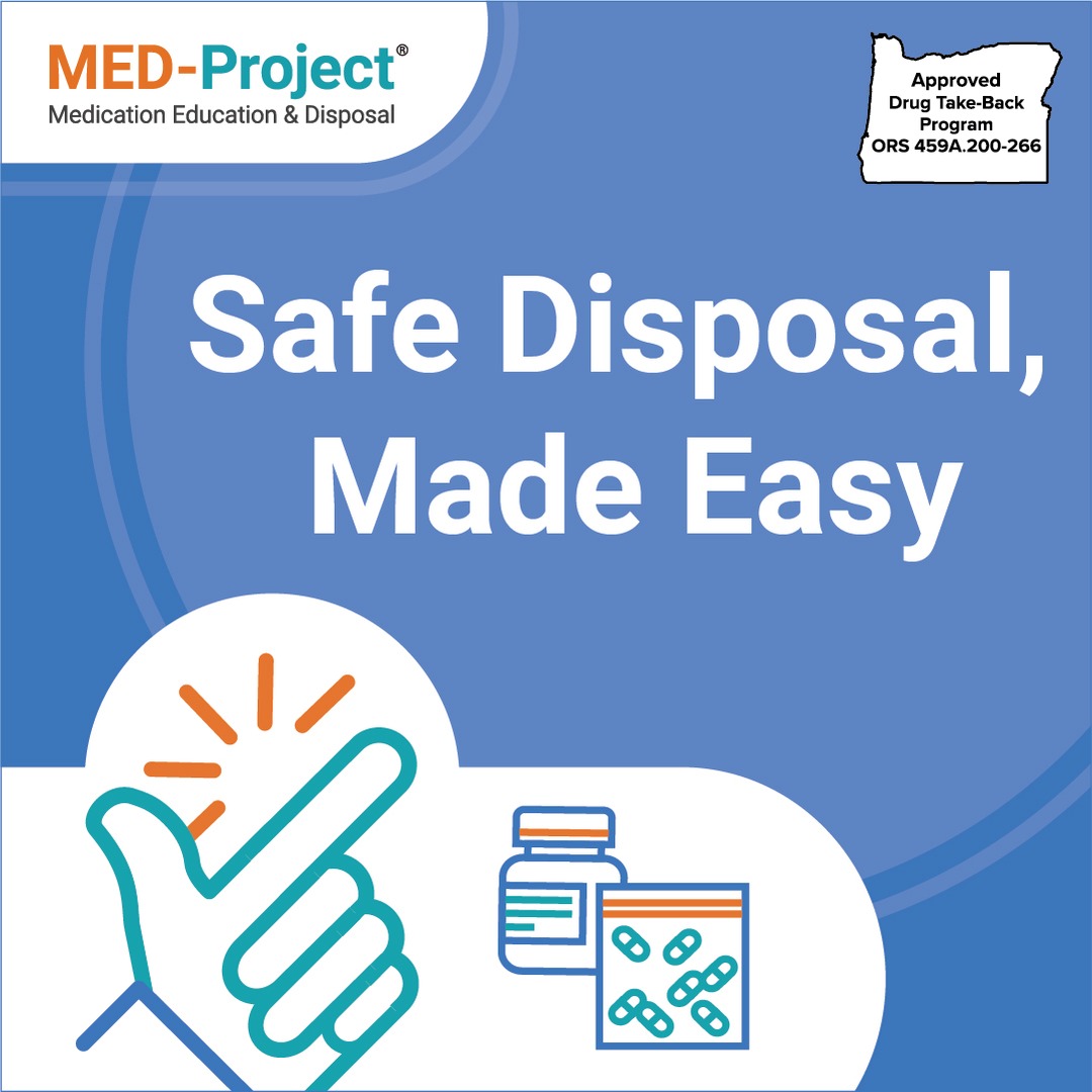 Safely removing expired medications from your home is easy. Order a free, prepaid mail-back package - 24/7 - from our website or call center. Visit medtakebackoregon.org or call (844) 4-TAKE-BACK to request a package today!