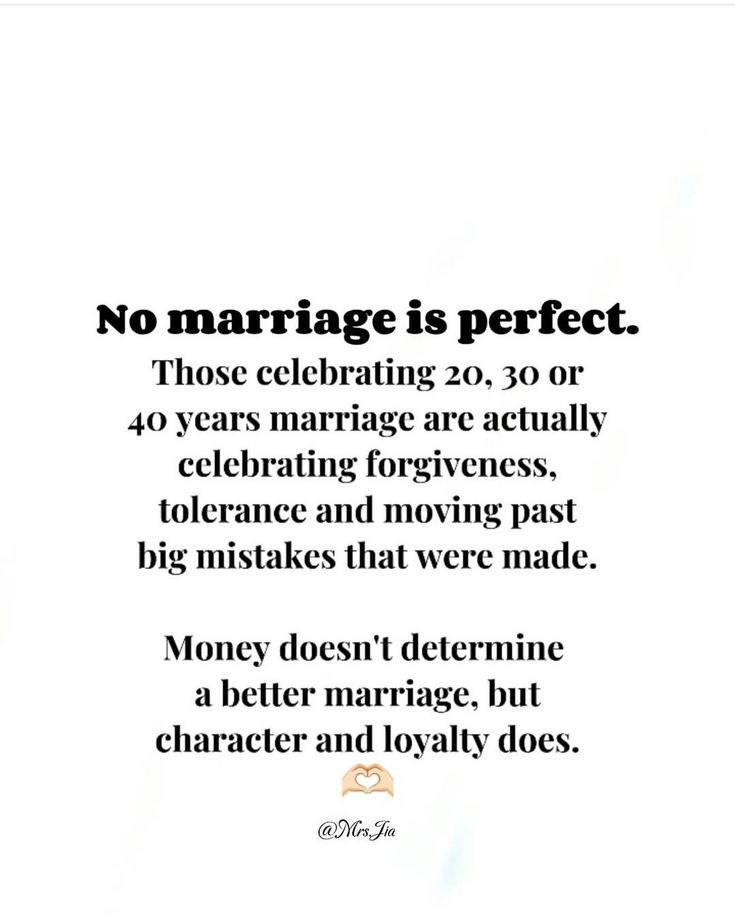 No marriage is perfect.