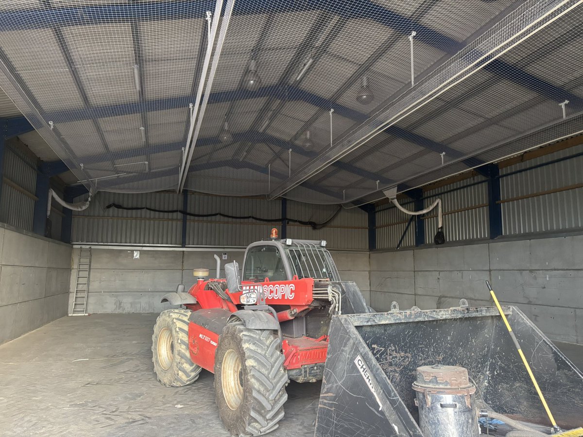 Grain cleared. ✅ 

Walls &amp; floor swept &amp; hoovered 1st pass. ✅ 

Tomorrow = hoover, relay flooring &amp; refit nets!!

Not long before we reopen now! 🏏 🏏