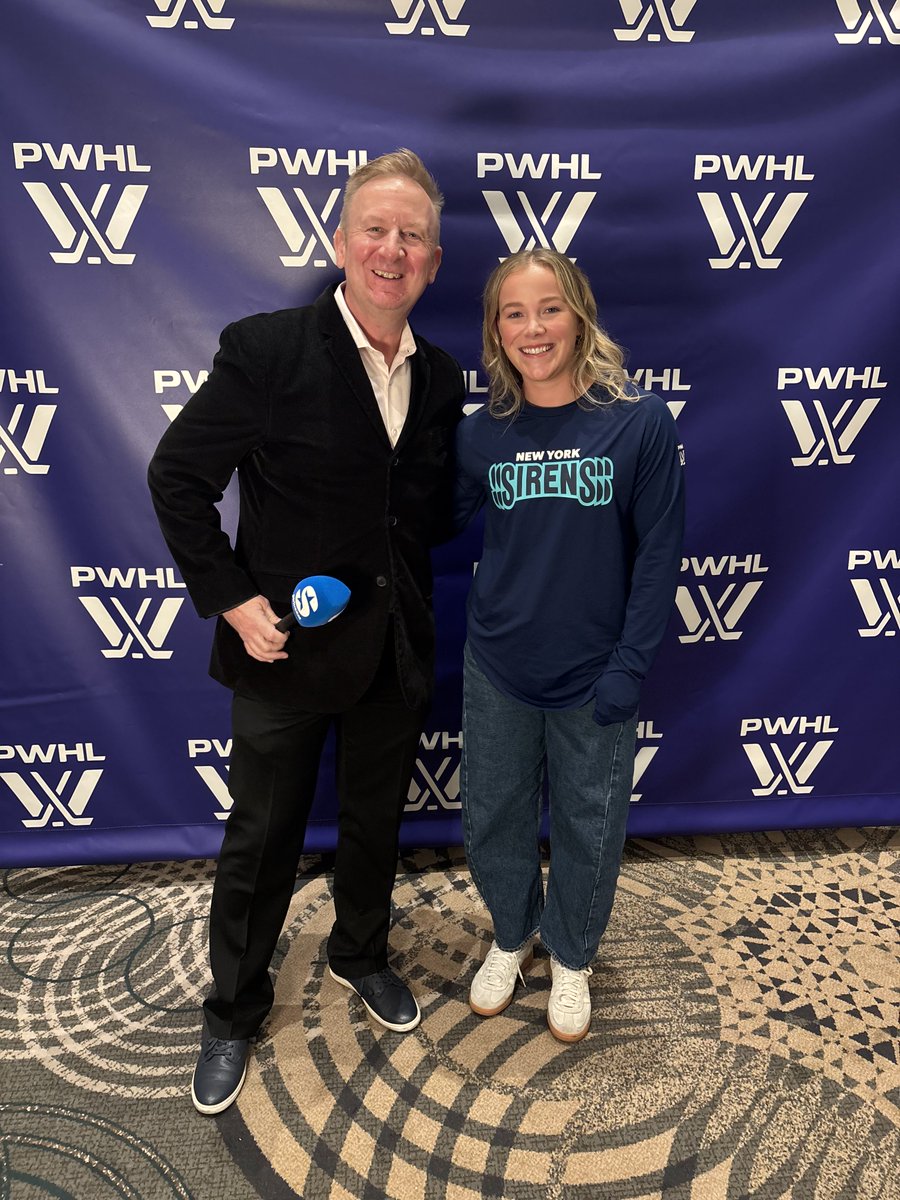 LaughlinSXM's tweet image. Enjoyed the chat with ⁦@mike_p_johnson⁩ favourite player Sarah Fillier today at ⁦@thepwhlofficial⁩ Media Day in Toronto. ⁦@PWHL_NewYork⁩ ⁦@SiriusXMNHL⁩ ⁦@BruceDBolton⁩